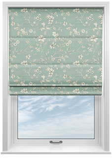 Etched Vine, Eau de Nil - Roman Blind